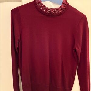 J.crew merino sweater - xsmall - rich burgundy - excellent condition